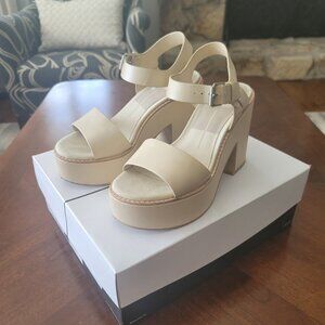 Dolce Vita, Elly Heels, Vanilla Leather, Size 7.5, EUC